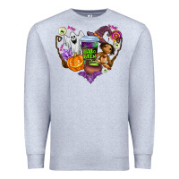 Heather Grey halloween Premium Sweatshirt - AdoDesignShop