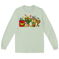 Matcha Mexico Coffee Cups With Cactus Sombrero And Maraca Long Sleeve Tee - FaDigitalArtStudio