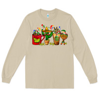 Mushroom Mexico Coffee Cups With Cactus Sombrero And Maraca Long Sleeve Tee - FaDigitalArtStudio