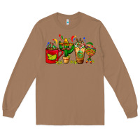 Toasted Coconut Mexico Coffee Cups With Cactus Sombrero And Maraca Long Sleeve Tee - FaDigitalArtStudio