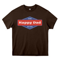 Chocolate Brown happy dad hard seltzer Heavy Core Tee - maiPhamDesign