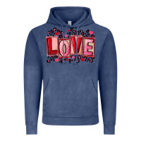 Vintage Denim Valentine's Day love Vintage Hoodie - FaDigitalArtStudio