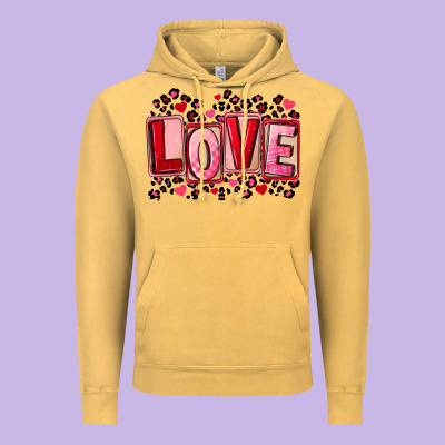 Valentine's Day Love Vintage Hoodie Designed By Fadigitalartstudio
