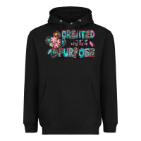 Black created with a purpose Heavyweight Hoodie - AdoDesignShop