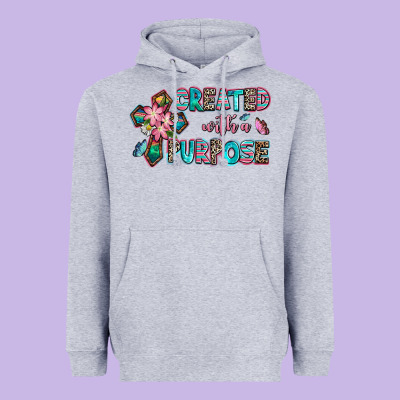 Created With A Purpose Heavyweight Hoodie Designed By Adodesignshop