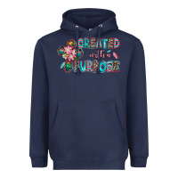Navy created with a purpose Heavyweight Hoodie - AdoDesignShop