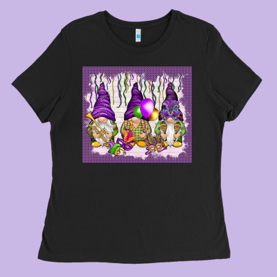 Mardi Gras Carnival With Gnomies Tumbler Ladies Tee Designed By Howdyjamesfarm