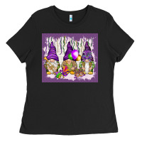 Black Mardi Gras carnival with gnomies tumbler Ladies Tee - HowdyJamesFarm