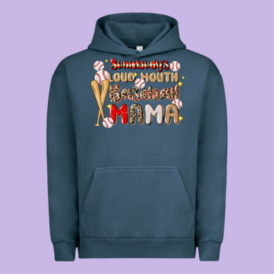 Somebody's Loud Mouth Baseball Urban Hoodie Designed By Jahusdesignshop
