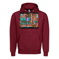 Burgundy nail hustler tumbler Zipper Hoodie - BarkalooDesign