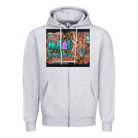 Heather Grey nail hustler tumbler Zipper Hoodie - BarkalooDesign