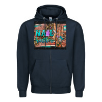 Navy nail hustler tumbler Zipper Hoodie - BarkalooDesign