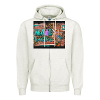 Oatmeal Heather nail hustler tumbler Zipper Hoodie - BarkalooDesign
