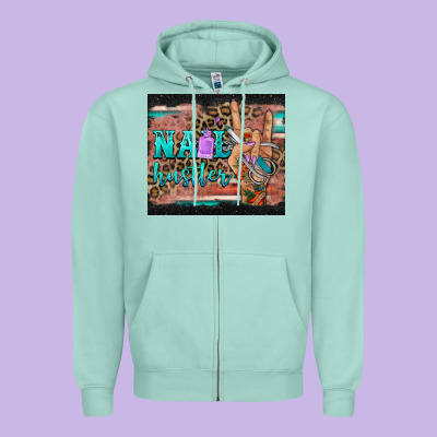 Nail Hustler Tumbler Zipper Hoodie Designed By Barkaloodesign