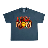 Midnight Navy blessed softball mom lightbulb letters Urban Heavy Tee - OliviaCreatesArt