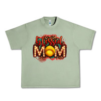 Oil Green blessed softball mom lightbulb letters Urban Heavy Tee - OliviaCreatesArt