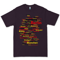 Plum germany map silhouette towns cities flag berlin travel t shirt Premium Tee - maiPhamDesign