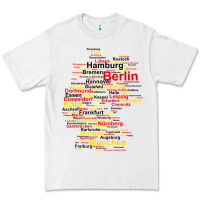 White germany map silhouette towns cities flag berlin travel t shirt Premium Tee - maiPhamDesign