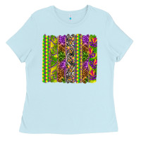 Baby Blue Mardi Gras brushstroke Ladies Tee - HowdyJamesFarm