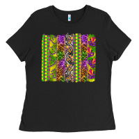 Black Mardi Gras brushstroke Ladies Tee - HowdyJamesFarm