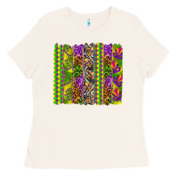 Bone Mardi Gras brushstroke Ladies Tee - HowdyJamesFarm