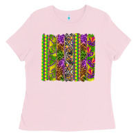 Bubblegum Pink Mardi Gras brushstroke Ladies Tee - HowdyJamesFarm