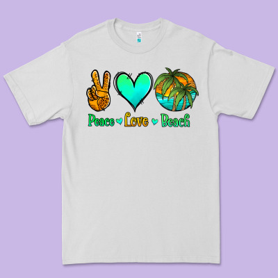 Peace Love Beach Premium Tee Designed By Jasminsmagicworld