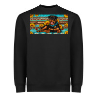Black rottweiler with sunflowers license plate Heavyweight Sweatshirt - Artiststas