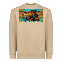 Mushroom rottweiler with sunflowers license plate Heavyweight Sweatshirt - Artiststas