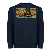 Navy rottweiler with sunflowers license plate Heavyweight Sweatshirt - Artiststas
