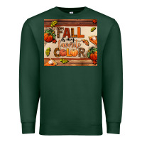 Sports Green fall is my favorite color Premium Sweatshirt - AdoDesignShop