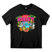 Black Salty vibes summer Heavy Core Tee - NancyCooperArtShop