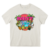 Cream Salty vibes summer Heavy Core Tee - NancyCooperArtShop