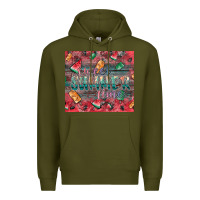 Army Green summer vibes Premium Hoodie - CowhideDigitalArt