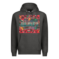 Charcoal Heather summer vibes Premium Hoodie - CowhideDigitalArt