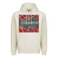 Oatmeal Heather summer vibes Premium Hoodie - CowhideDigitalArt