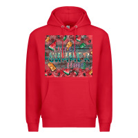 Red summer vibes Premium Hoodie - CowhideDigitalArt