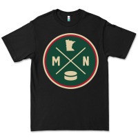 Black Classic Minnesota Hockey MN Outline Pullover Hoodie Premium Tee - maiPhamDesign