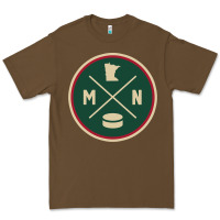 Cacao Classic Minnesota Hockey MN Outline Pullover Hoodie Premium Tee - maiPhamDesign