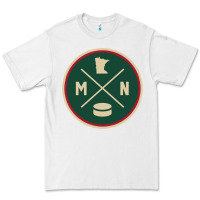 White Classic Minnesota Hockey MN Outline Pullover Hoodie Premium Tee - maiPhamDesign