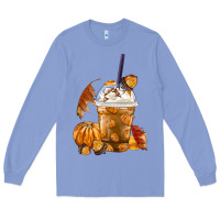 Colony Blue Pumpkin Spice Coffee Long Sleeve Tee - FaDigitalArtStudio