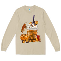 Mushroom Pumpkin Spice Coffee Long Sleeve Tee - FaDigitalArtStudio