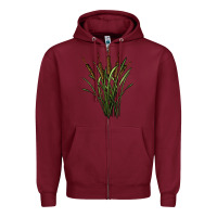 Burgundy reeds Zipper Hoodie - BarkalooDesign