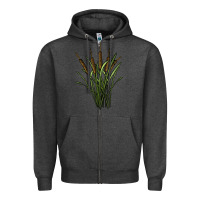 Charcoal Heather reeds Zipper Hoodie - BarkalooDesign