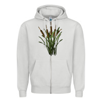 Dove Grey reeds Zipper Hoodie - BarkalooDesign