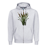 Heather Grey reeds Zipper Hoodie - BarkalooDesign