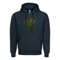 Navy reeds Zipper Hoodie - BarkalooDesign