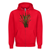 Red reeds Zipper Hoodie - BarkalooDesign