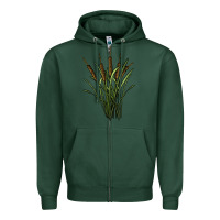 Sports Green reeds Zipper Hoodie - BarkalooDesign