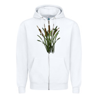 White reeds Zipper Hoodie - BarkalooDesign